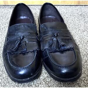 Mens Nunn Bush Sz 10 1/2 Black Manning Kiltie Tassel Dress Flex Leather Loafers